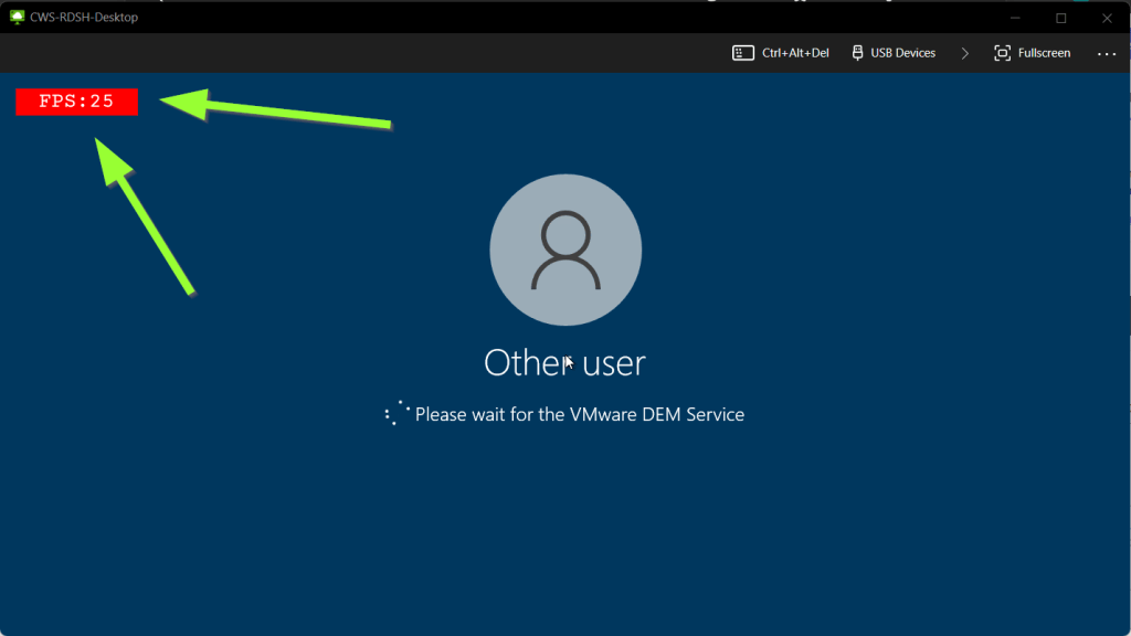 How to enable the FPS indicator in VMware Horizon
